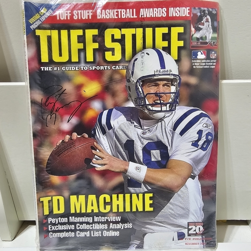 November 2004 Tuff Stuff Sealed Magazine Peyton Manning front cover